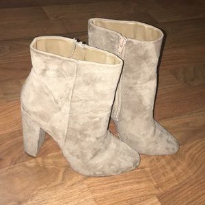 JustFab suede booties